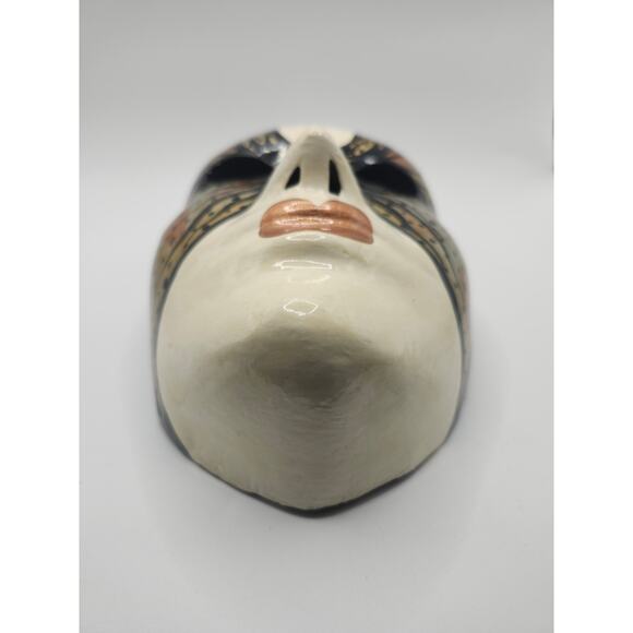 Hand Painted Venetian Butterfly Mask Gold Black Papier Mache Masquerade Wall Art - Picture 8 of 8